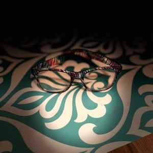 Multi colored zebra print glasses
